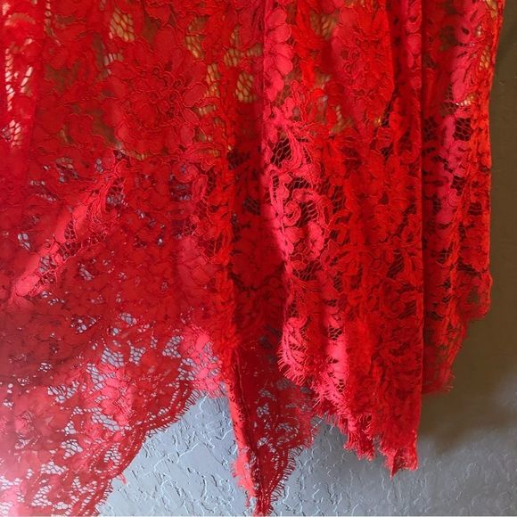 NWOT Lulu’s One Wish Red Lace Midi Dress Brand New - Picture 8 of 15